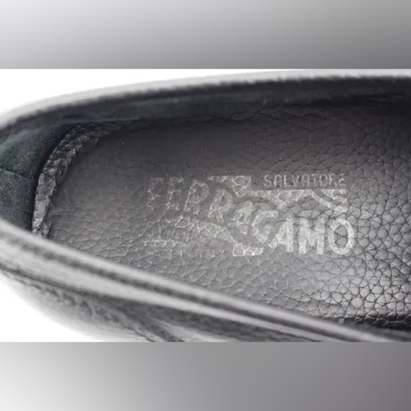 Men\'s SALVATORE FERRAGAMO \'Bravo\' Nero Calf Leather Loafers Size US - 7.5-D main image 6